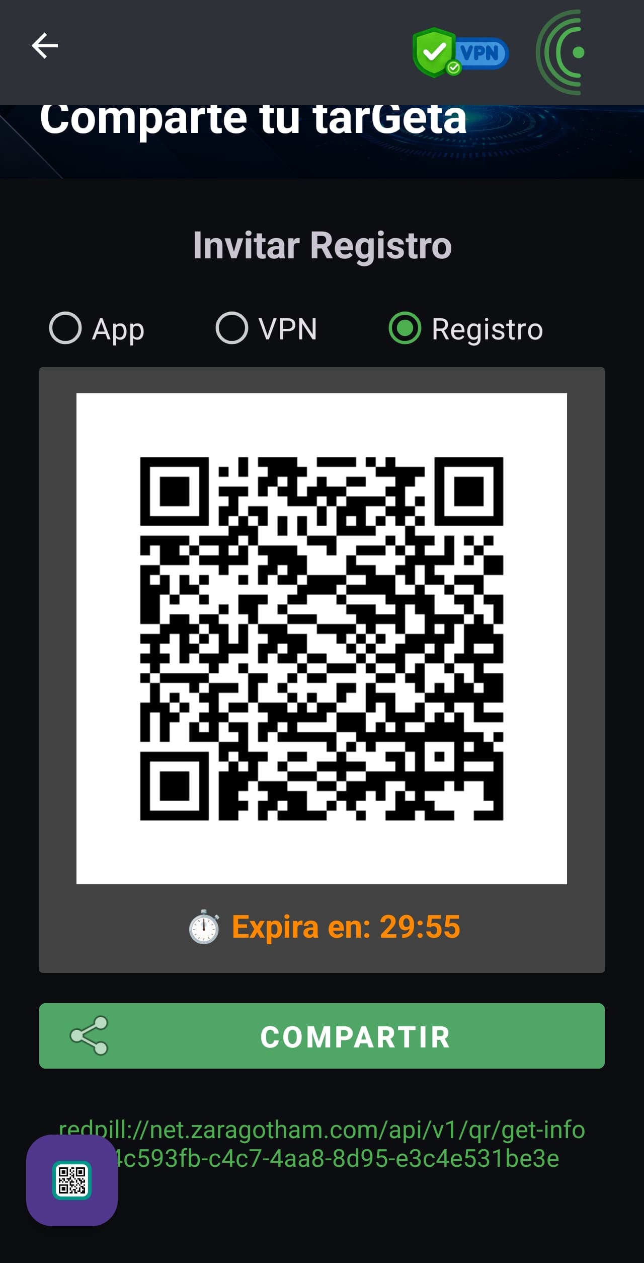 Invitación privada